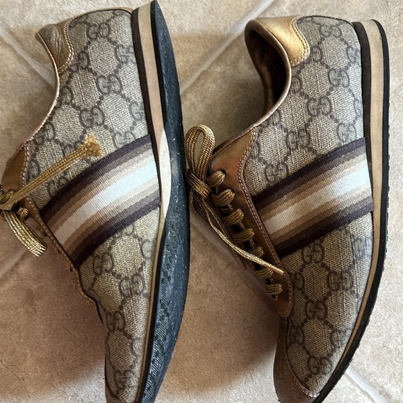 Gucci vintage metallic sneakers size 36.5 monogram - Picture 8 of 9